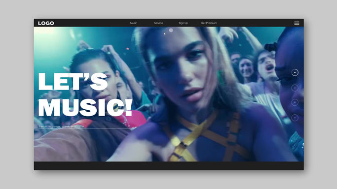 Media Service Landing Page Design